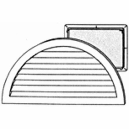 ALCOA HOME EXTERIORS 34 x 22 Half Round Gable Vent HRDGV PW